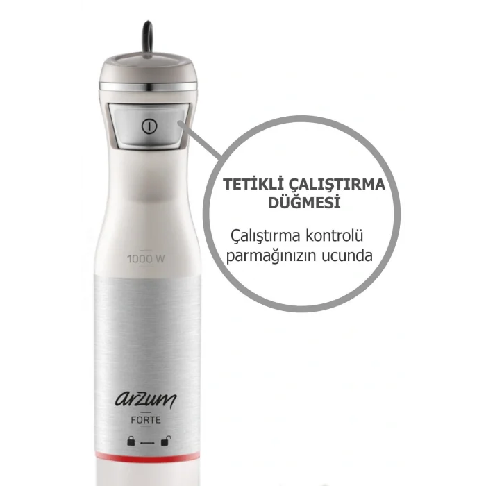 Genel Ürün Forte Multi Blender Seti Tetikli Çalıştırma 1000W Beyaz - AR1157
