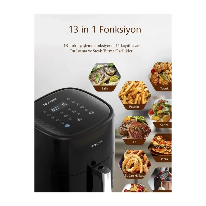 Genel Ürün T22 Smart Air Fryer 5l ( Türkiye Garantili)