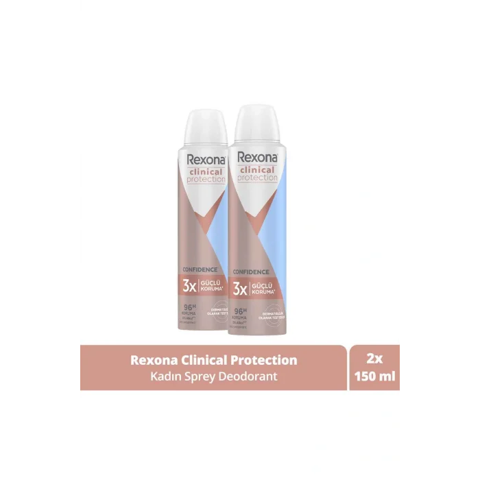 Kol Saati Clinical Protection Kadın Sprey Deodorant Confidence 96 Saat Koruma 150 ml X2