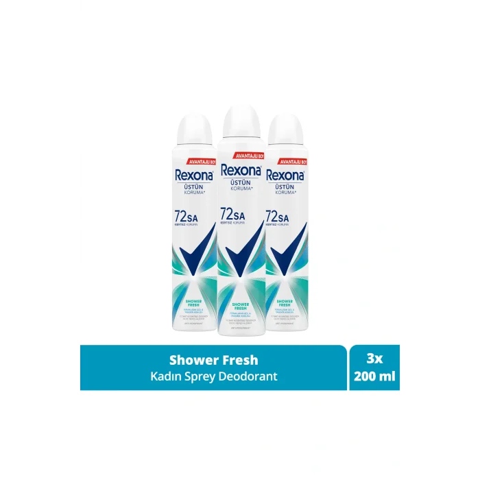 Genel Ürün Kadın Sprey Deodorant Shower Fresh 200 ml X3