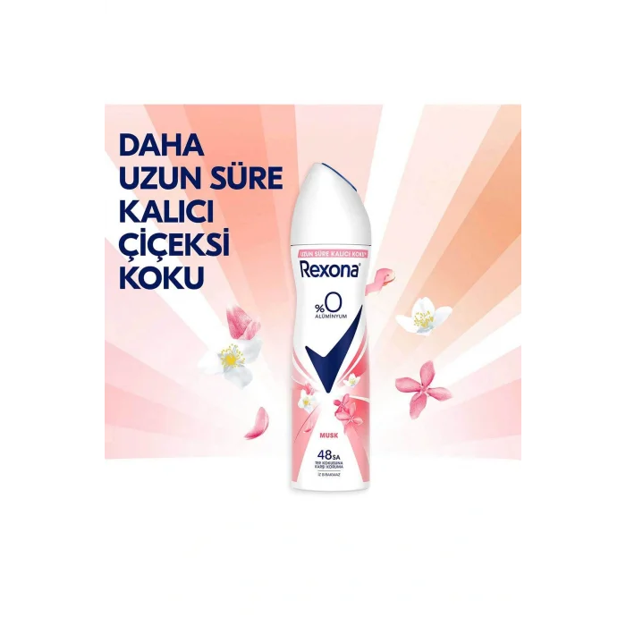 Genel Ürün Kadın Sprey Deodorant Musk %0 Alüminyum 150 ml X3