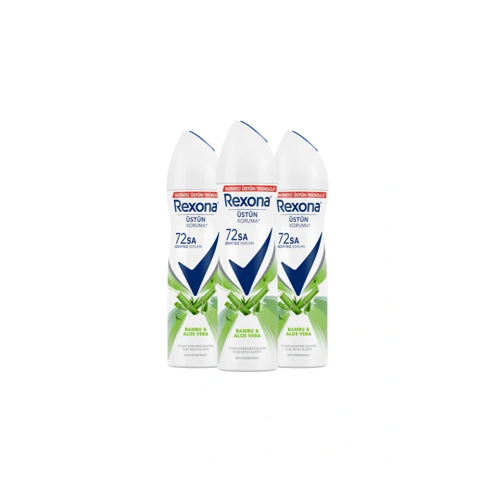 Kol Saati Kadın Sprey Deodorant Bambu & Aloe Vera 72 Saat Kesintisiz Üstün Koruma 150 ml X3
