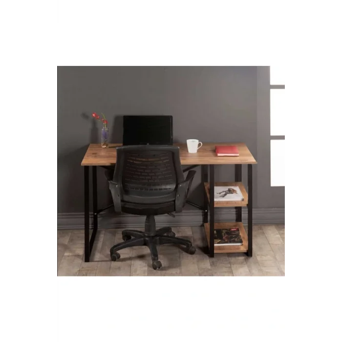 Genel Ürün Metal Çalışma Masası Laptop Bilgisayar Masası 2 Raflı Ofis Çalışma Masası