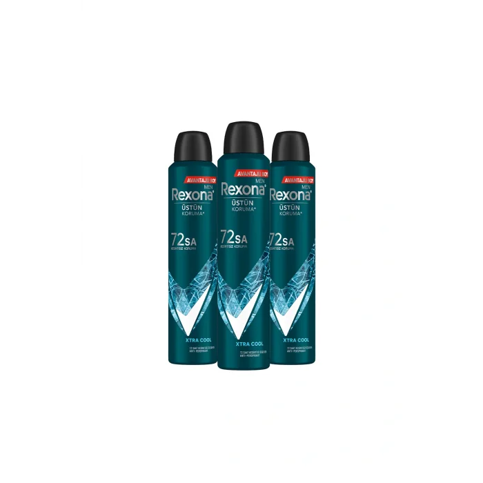 Kol Saati Men Erkek Sprey Deodorant Xtra Cool 72 Saat Kesintisiz Üstün Koruma 200 ml X3