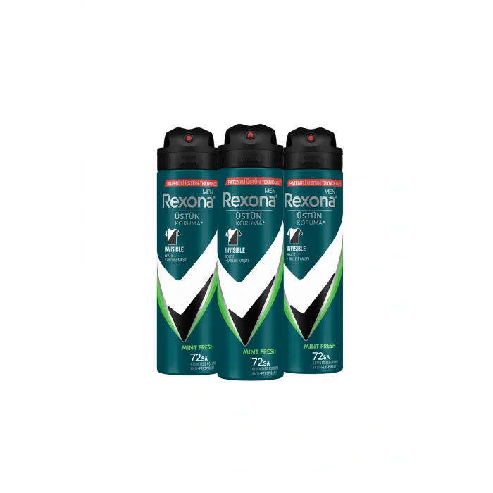 Kol Saati Men Erkek Sprey Deodorant Natural Fresh Mint 72 Saat Kesintisiz Üstün Koruma 150 ml X3