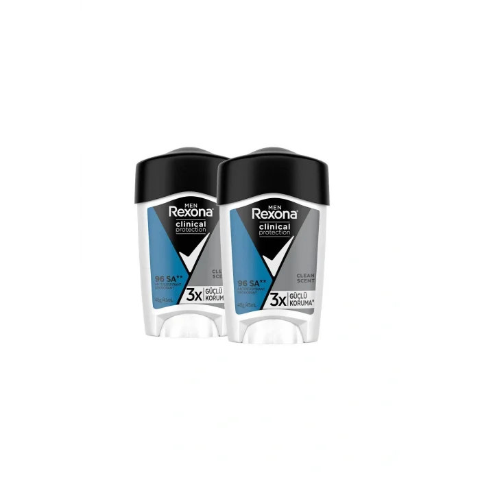 Genel Ürün Men Clinical Protection Erkek Stick Deodorant Clean Scent 3x Güçlü Koruma 45 ml X2