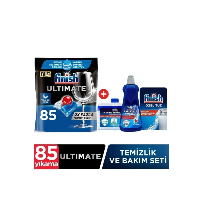 Genel Ürün Ultimate 85 Kapsül Bulaşık Makinesi Deterjanı Tableti + Temizlik ve Bakım Seti