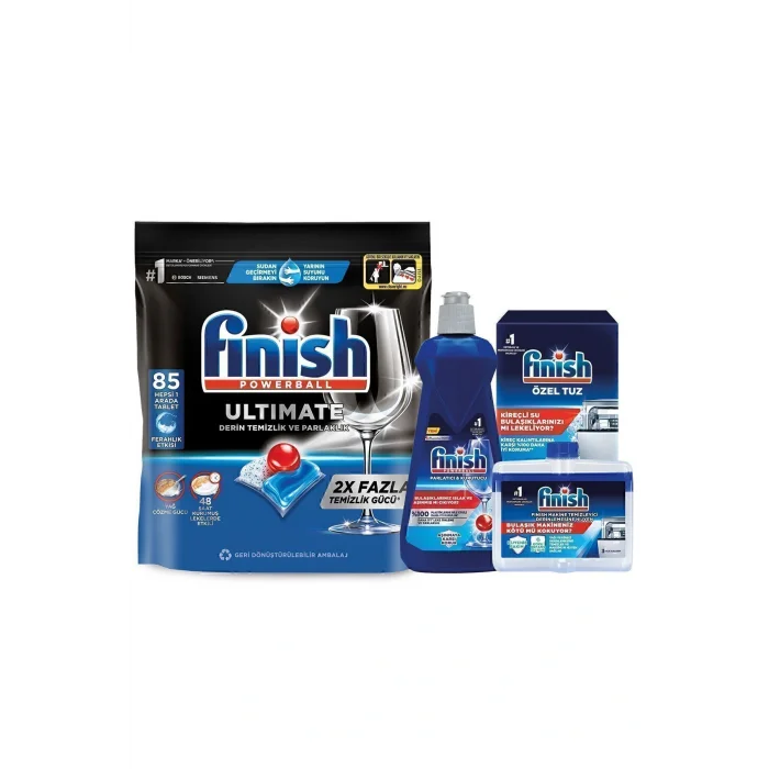 Genel Ürün Ultimate 85 Kapsül Bulaşık Makinesi Deterjanı Tableti + Temizlik ve Bakım Seti