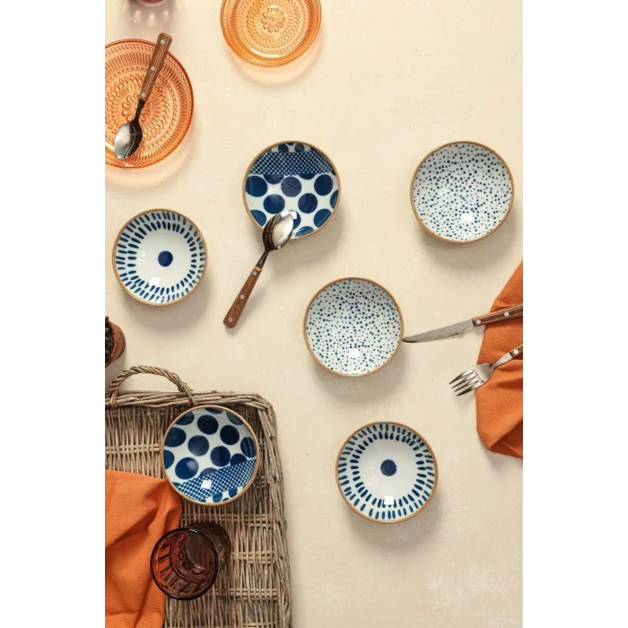 Genel Ürün Spotty 6lı Karma Çerezlik Sosluk Kase Takımı 11,5cm