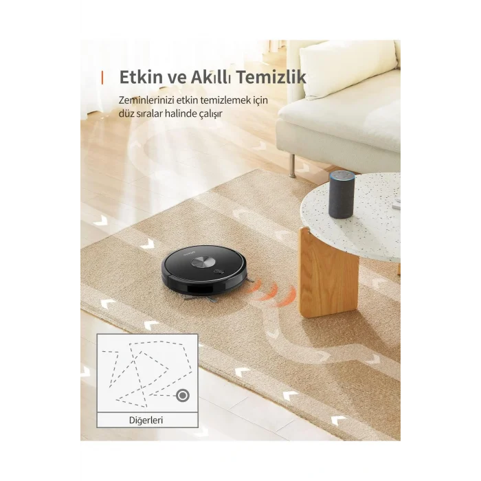 Genel Ürün D5s Pro Vacuum & Mop Robot Süpürge, 3000pa, Siyah