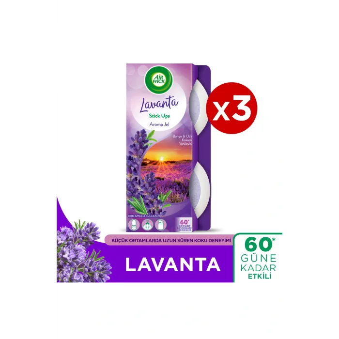 Genel Ürün Jel Stick Up Küçük Alanlara Özel Oda Kokusu Lavanta 30 Gün Etkili* X3