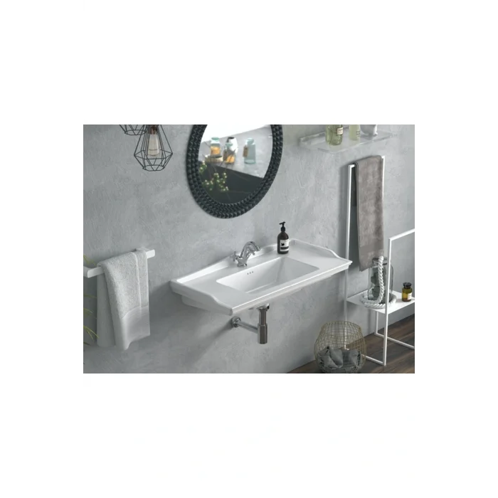 Genel Ürün Cerastyle Turkuaz Kapadokya Etajerli Lavabo 100*48 Cm