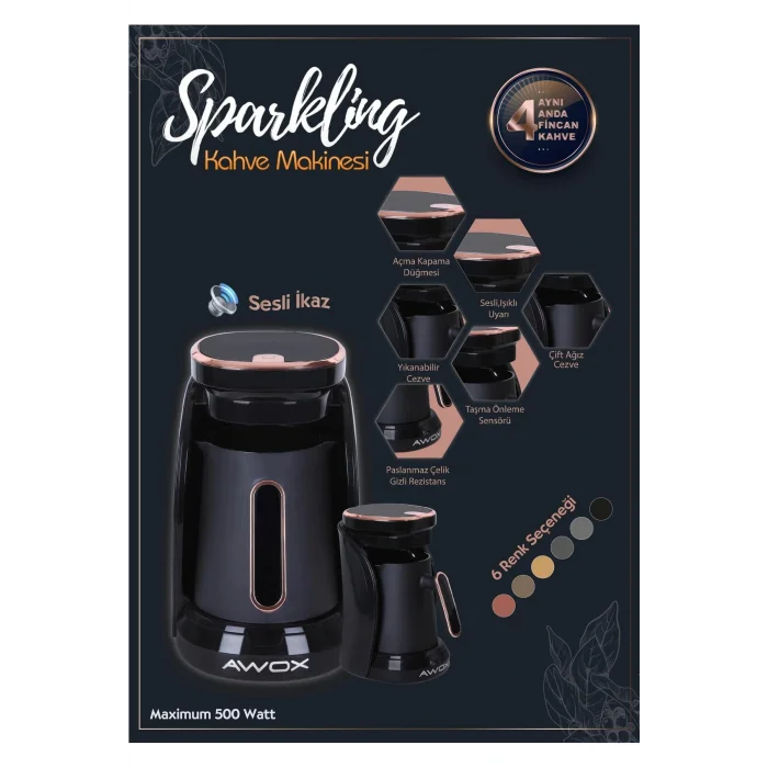 Genel Ürün Sparkling Türk Kahve Makinesi KROM 16 ADET