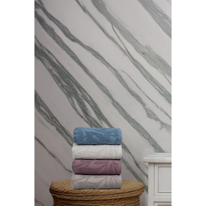 Havlu Milena Asorti Jakarlı %100 Pamuk 4lü El Havlusu