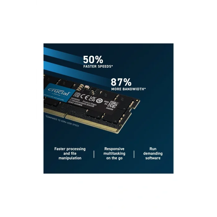 Genel Ürün 32GB (2x16GB) 5600MHz DDR5 CL46 Notebook Ram CT2K16G56C46S5