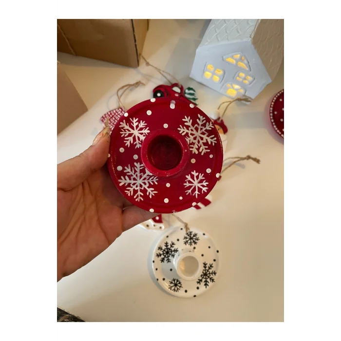 Genel Ürün El yapımı kar tanesi şamdan seti