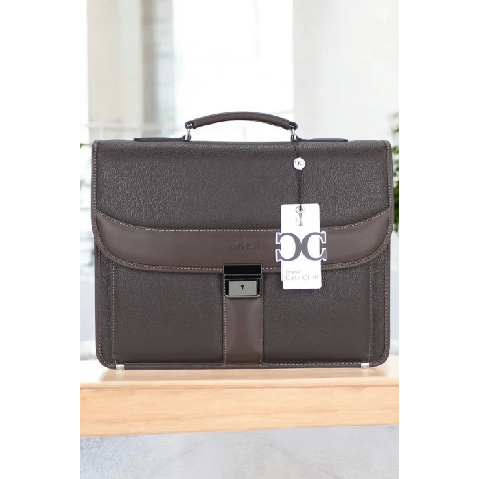 Genel Ürün Kahverengi Klasik Evrak Model Erkek 15.6 inç Laptop Çantası