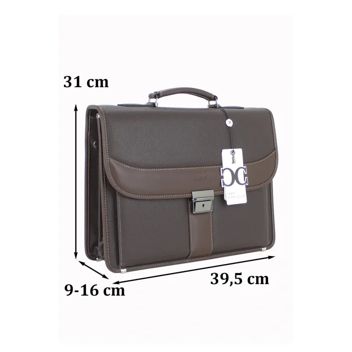 Genel Ürün Kahverengi Klasik Evrak Model Erkek 15.6 inç Laptop Çantası