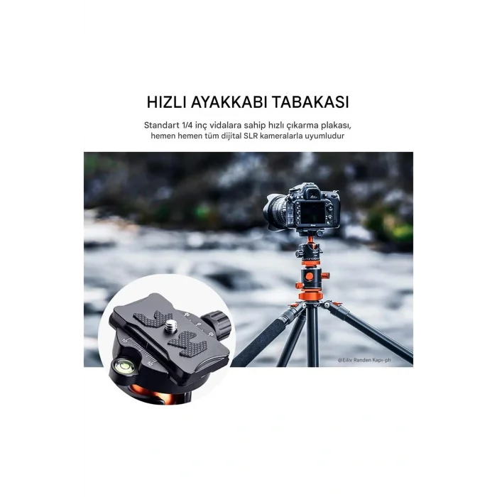 Genel Ürün Sa254t3 Profesyonel Deve Boynu Tripod 191cm (T254A4 BH-28L)