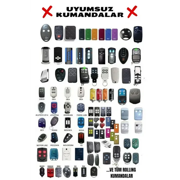 Genel Ürün Akıllı Kodlanabilir Kumanda (Otomatik Kapı Motoru,kepenk,panjur)
