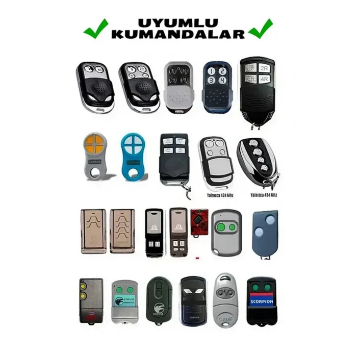 Genel Ürün Akıllı Kodlanabilir Kumanda (Otomatik Kapı Motoru,kepenk,panjur)