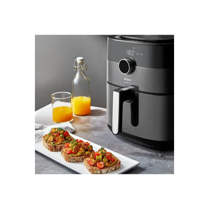 Genel Ürün AR2074(AR2091)-G Airtasty XL Yağsız Fritöz Airfryer, 6 Litre Kapasite, Gümüş