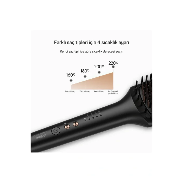 Genel Ürün AR5068 Superstar Touch Saç Düzleştirici Fırça - Siyah