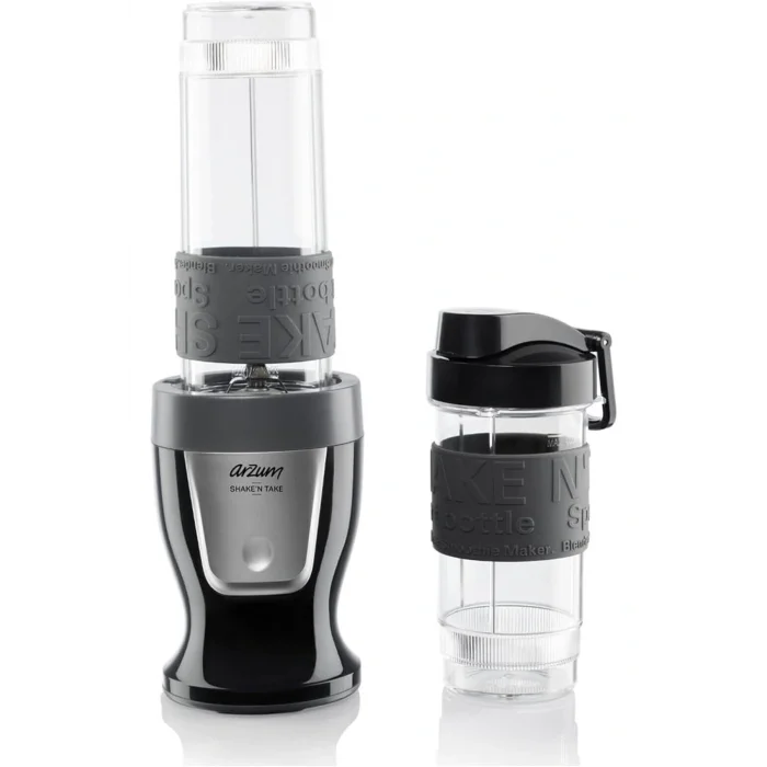 Genel Ürün AR1032 Shaken Take Kişisel Smoothie Blender, Siyah (300 W, 2 Adet Şişe)