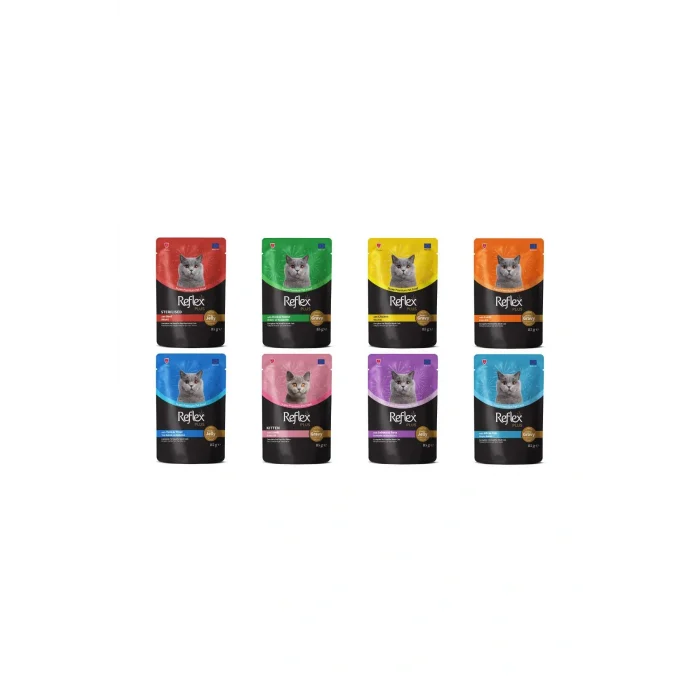Genel Ürün Plus Pouch Kedi Yaş Mama Çeşitleri 85 Gr X 8 Adet