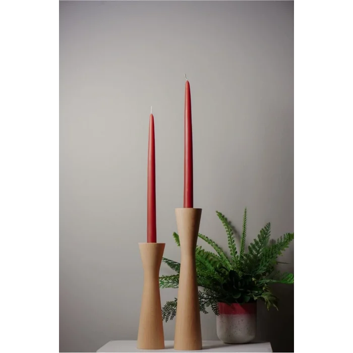 Genel Ürün Ahşap 15 - 20 Cm Şamdan Seti - 2li Dekoratif Mumluk