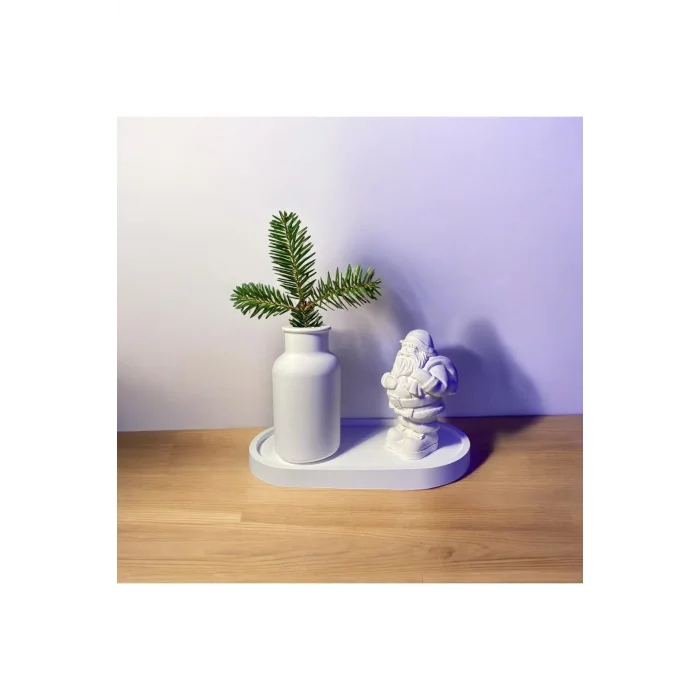 Biblo Tabak& Bohem Tarzı Düz Vazo & 3lü set Dekoratif Obje, Dekoratif Eşya, Mumluk, Biblo