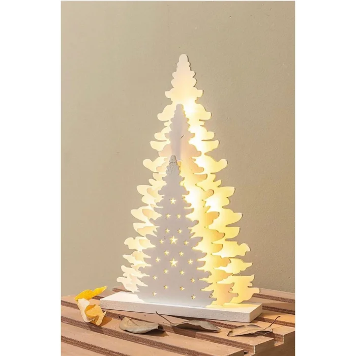 Genel Ürün Led Işıklı Üçlü Çam Yılbaşı Dekoru- Yılbaşı Dekorasyonu, Yılbaşı Hediyesi