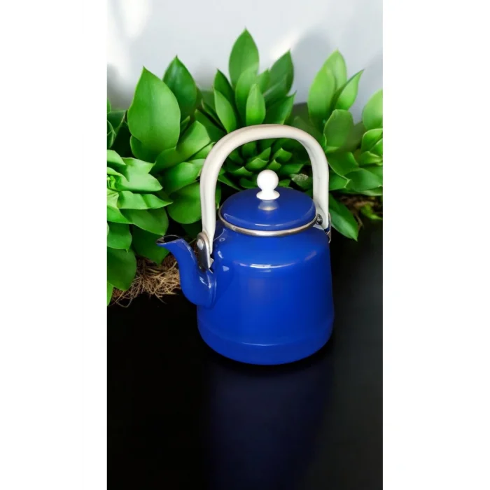 Genel Ürün Emaye Çaydanlık 1,5 Litre Tekli Üstten Tutmalı Çinko Bitki Çayı Demliği