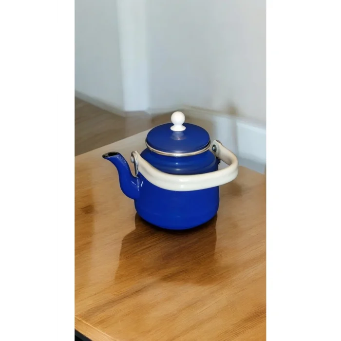 Genel Ürün Emaye Çaydanlık 1,5 Litre Tekli Üstten Tutmalı Çinko Bitki Çayı Demliği