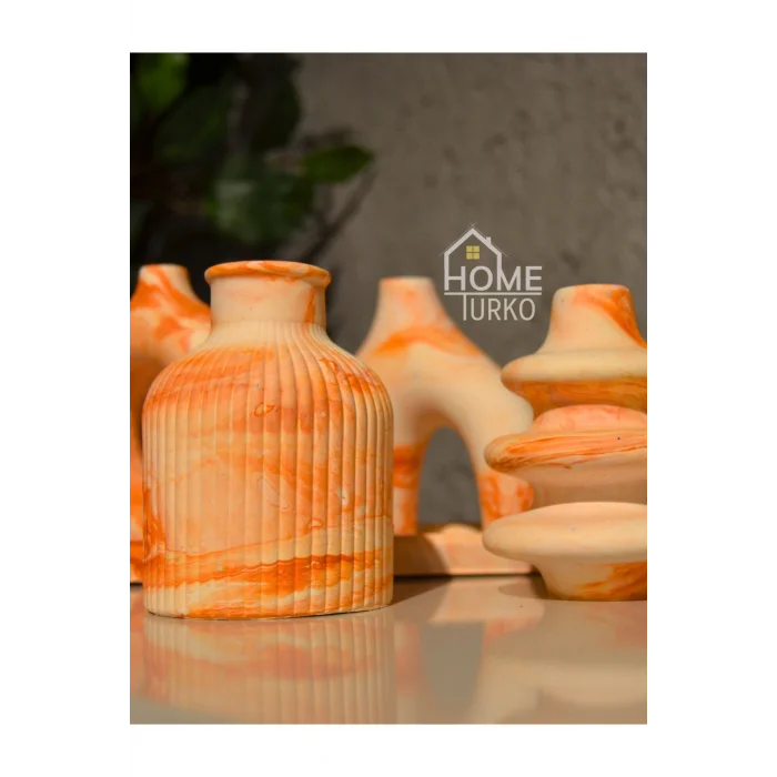 Biblo Beşli Süs Takım, Vazo,  Ev Dekorasyon ürünü, Hediyelik Ev Eşyası, Biblo Süs, Bohem Süsler, Biblo