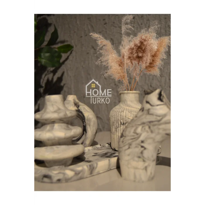 Biblo Beşli Süs Takım, Vazo,  Ev Dekorasyon ürünü, Hediyelik Ev Eşyası, Biblo Süs, Bohem Süsler, Biblo