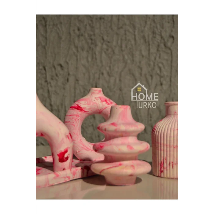 Biblo Beşli Süs Takım, Vazo,  Ev Dekorasyon ürünü, Hediyelik Ev Eşyası, Biblo Süs, Bohem Süsler, Biblo