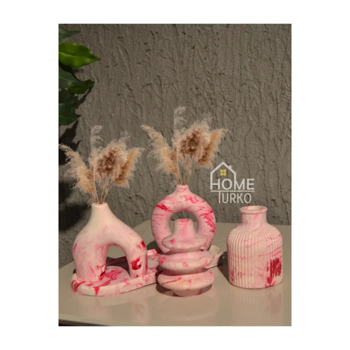 Biblo Beşli Süs Takım, Vazo,  Ev Dekorasyon ürünü, Hediyelik Ev Eşyası, Biblo Süs, Bohem Süsler, Biblo