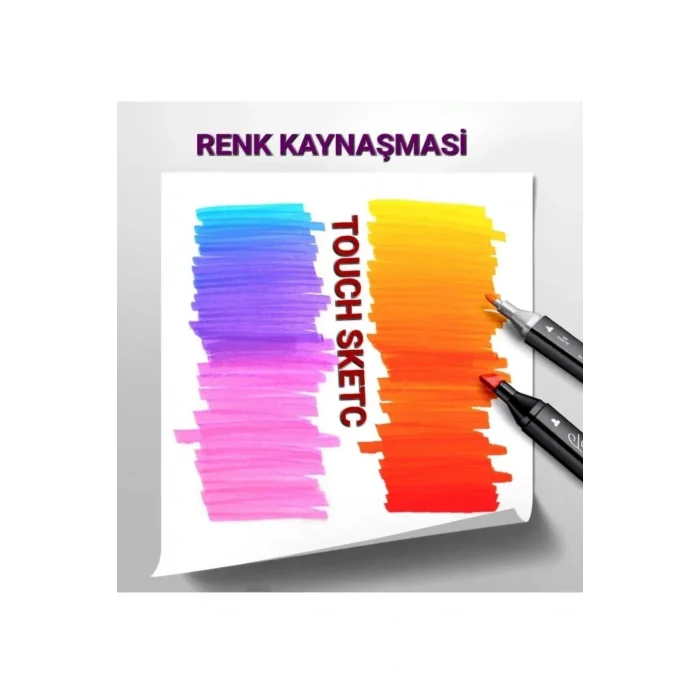 Genel Ürün Çift Taraflı Uçlu Marker Keçeli Kalem Seti 60lı Çantalı Markör