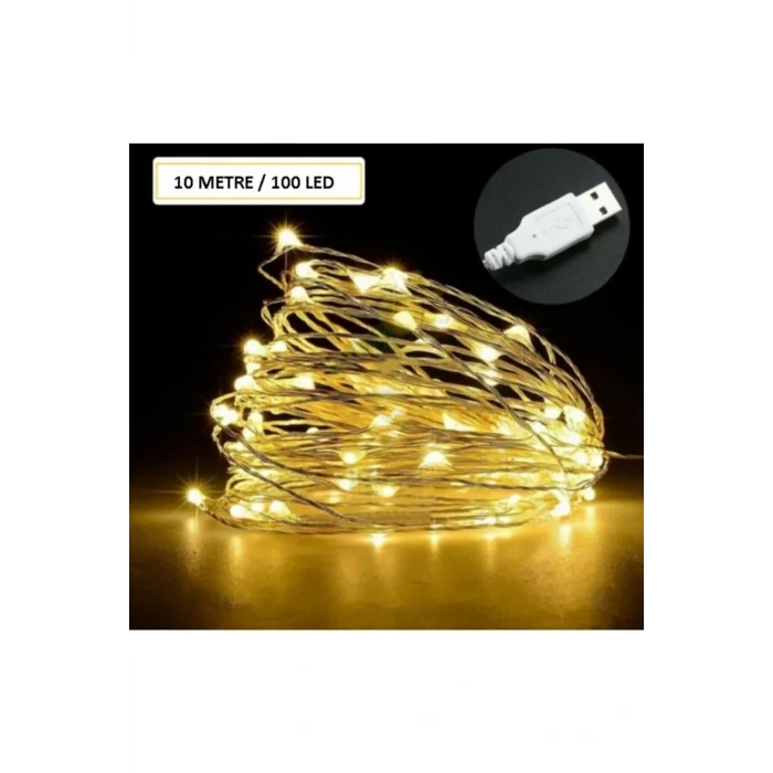 Genel Ürün 10 Metre USB ile Çalışan Peri Led Işık - Çok Amaçlı Dekoratif Aydınlatma, Yılbaşı için İdeal
