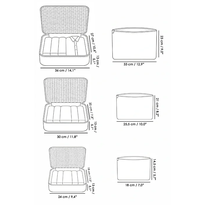 Genel Ürün 6lı Valiz Düzenleyici Set -  Bavul İçi Organizer Çok Amaçlı Organizer Set Seyahat Hurcu