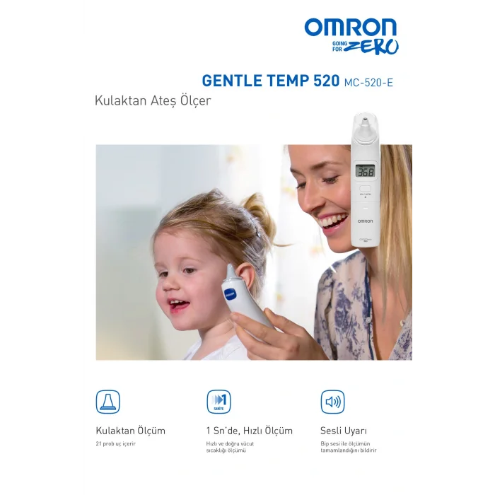 Genel Ürün Gentle Temp 520, Kulaktan 1 Snde Ölçüm Yapan Ateş Ölçer