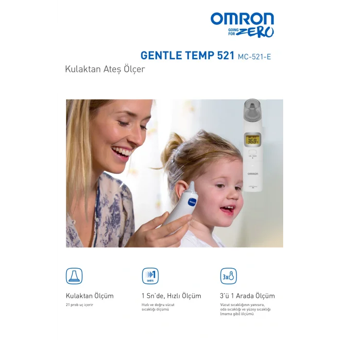 Genel Ürün Gentle Temp 521, 3ü 1 Arada Kulaktan Ateş Ölçer