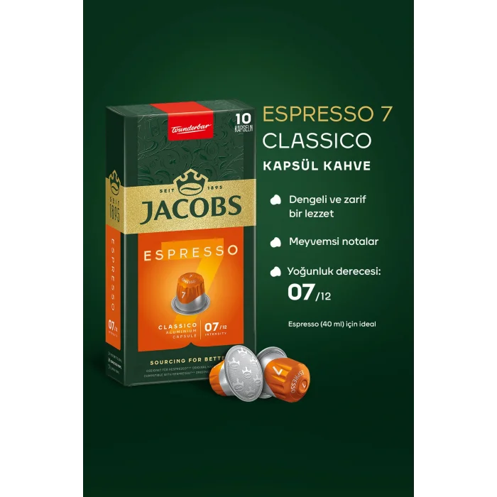 Genel Ürün Espresso 7 Classico Nespresso Uyumlu Alüminyum Kapsül Kahve 10 Adet X 3 Paket