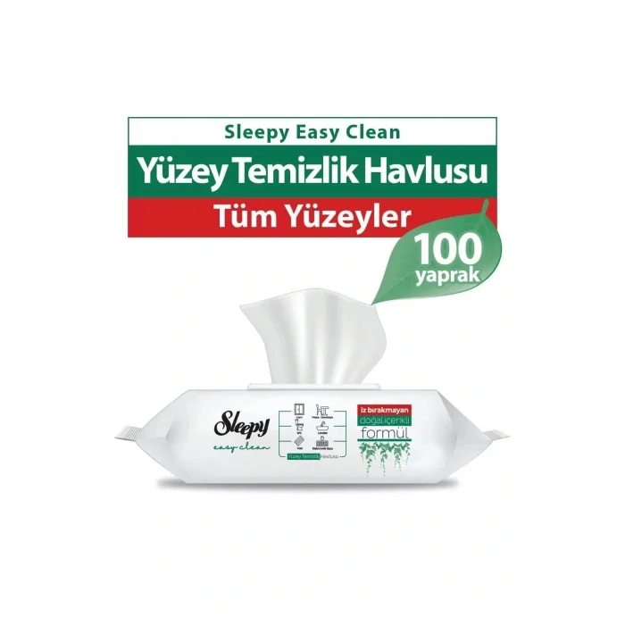 Havlu Easy Clean Parabensiz Yüzey Temizlik Havlusu Beyaz Sabun Kokusu 100 Yaprak