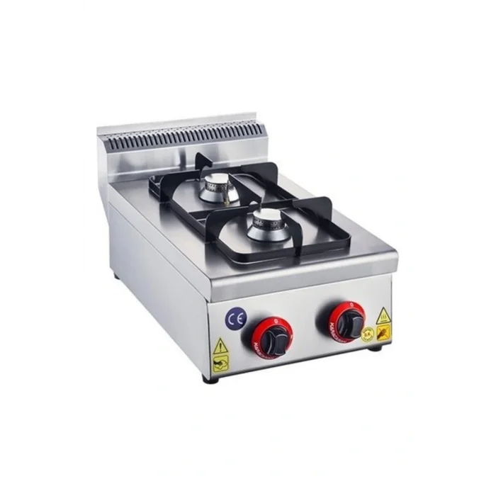 Genel Ürün İnox Karacasan Endüstriyel Snack Seri Set Üstü Lpg Tüplü Çiftli Ocak
