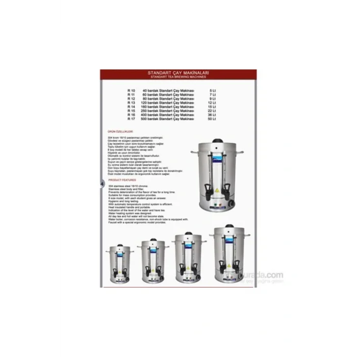 Genel Ürün STD. 12 LT.(120 BARDAK) ÇAY MAK.