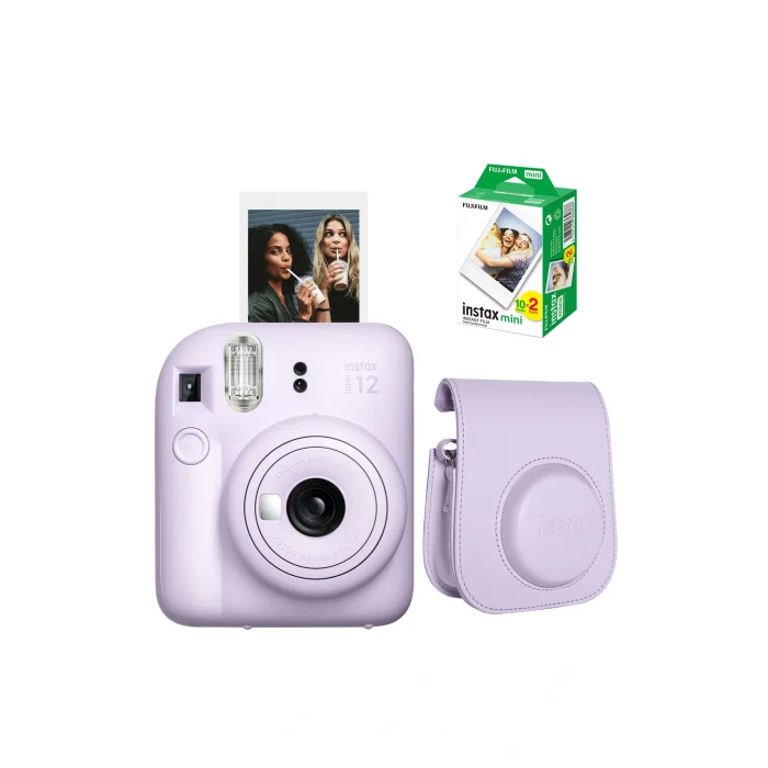 Genel Ürün Instax Mini 12 Lila Fotoğraf Makinesi Deri Çanta Ve 20li Film Hediye Seti-fotsı00199-st3-20-dk