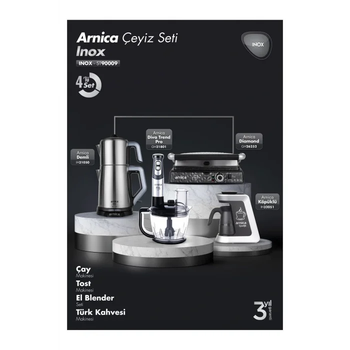 Genel Ürün Inox 4lü Elektrikli Çeyiz Seti ST90009