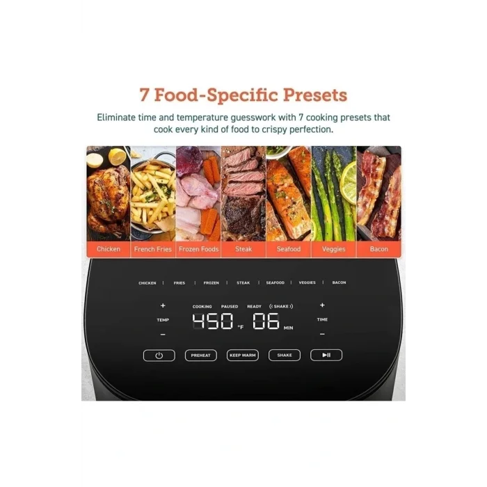 Genel Ürün Xxl 4,7 Lt Kompakt Sıcak Hava Fritözü, Dijital Dokunmatik Ekranlı